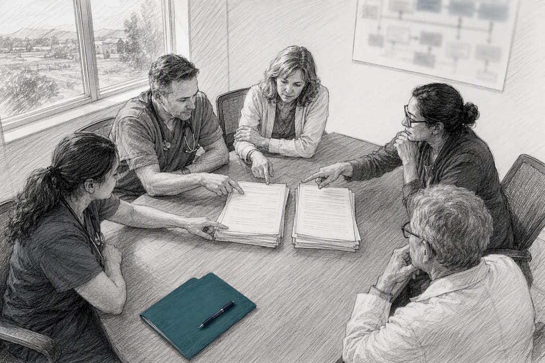 1789277804773_Clinicians-comparing-referral-templates-in-workshop | WellCheck Clinicians comparing referral templates in workshop