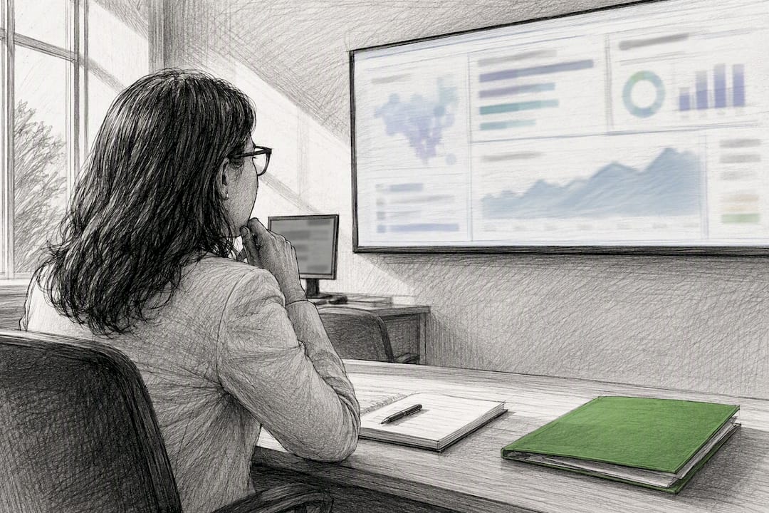 Director reviewing closed-loop referral outcomes