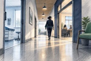Rural community care hub connecting services